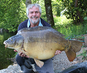A 56lb 2oz mirror which tested my gear to the limits